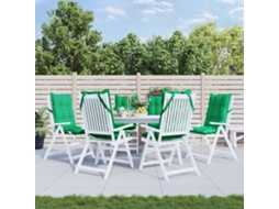 Vidaxl Almofadões P/ Cadeira Encosto Alto 6 Pcs Tecido Oxford Verde