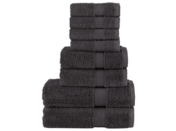 Towel Set, Towel Sets Vidaxl Antracite Algodão (n/a)
