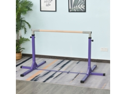 Barra Ginástica Infantil +3 Anos, Altura Ajustável 92-150 Cm, Carga 75 Kg, 194x121x150 Cm, Violeta
