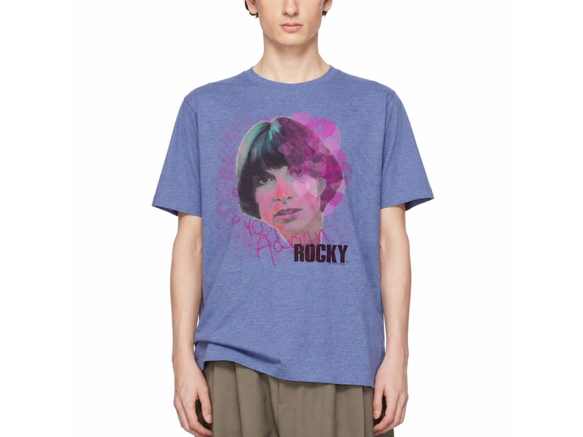 Rockinstone Rocky Movie Adrian Heather Light Blue Adult T-shirt Size:xxl
