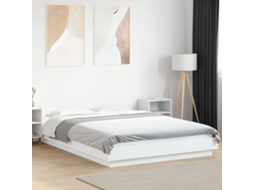Vidaxl Estrutura De Cama 140x200 Cm Derivados De Madeira Branco