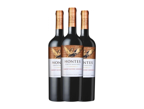 Vinho MONTES Limited Selection Cabernet Sauvignon Carmenère Valle Central (0.75 L - 3 Unidades)
