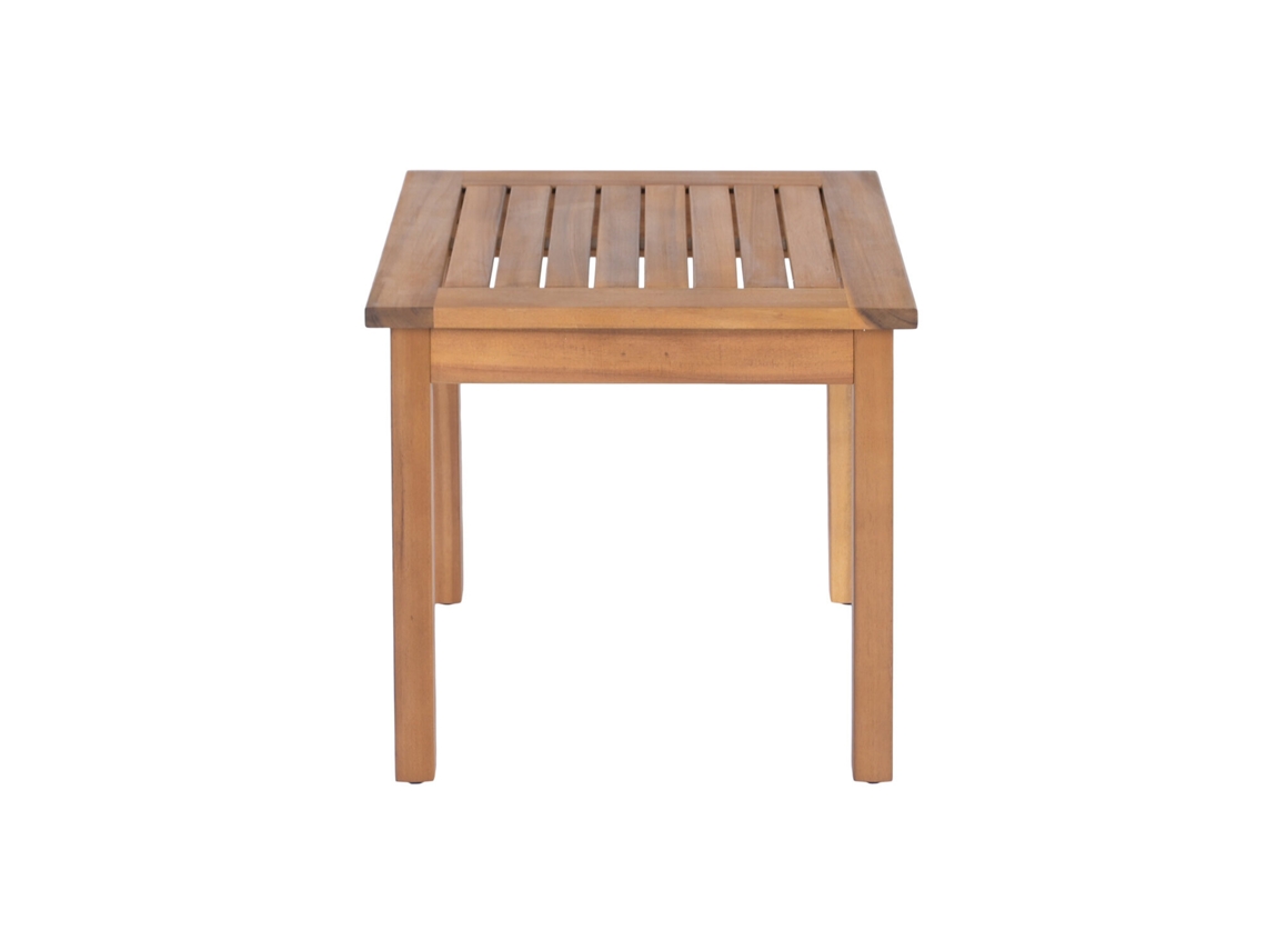 Mesa lateral em acácia natural marrom, 48x48x46cm ALEXANDRA HOUSE LIVING