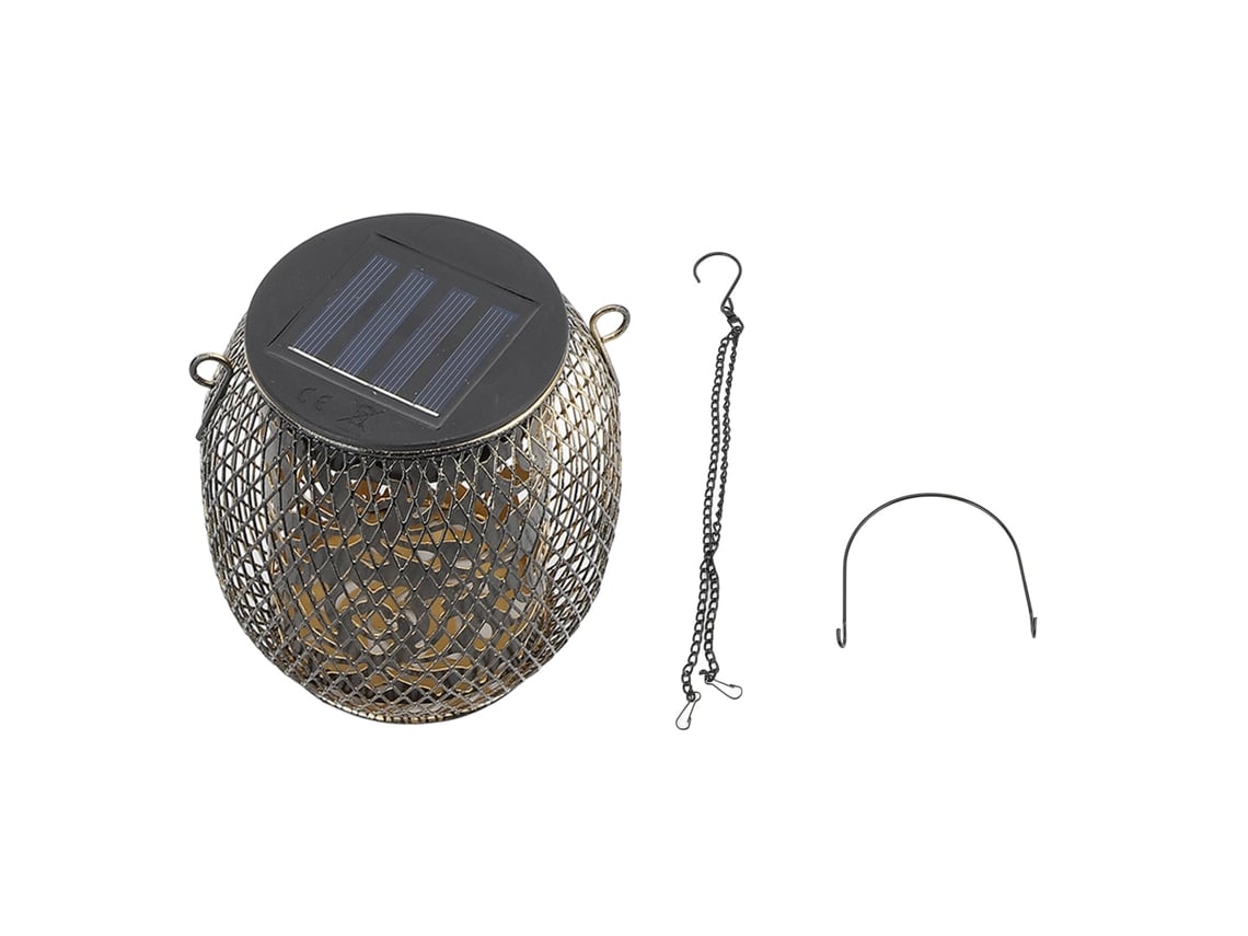 2026 lâmpada Solar Suspensa de Metal com Design Oco Impermeável para Exterior: Pátio, Jardim, Pórtico e Decoração Residencial