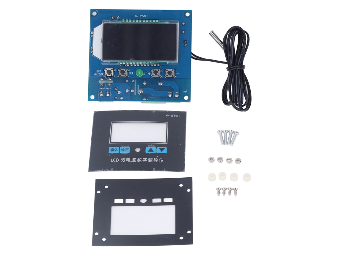 Controlador De Temperatura Digital Com Lcd Microcomputador Módulo Termostato Precisão 0.1 12v