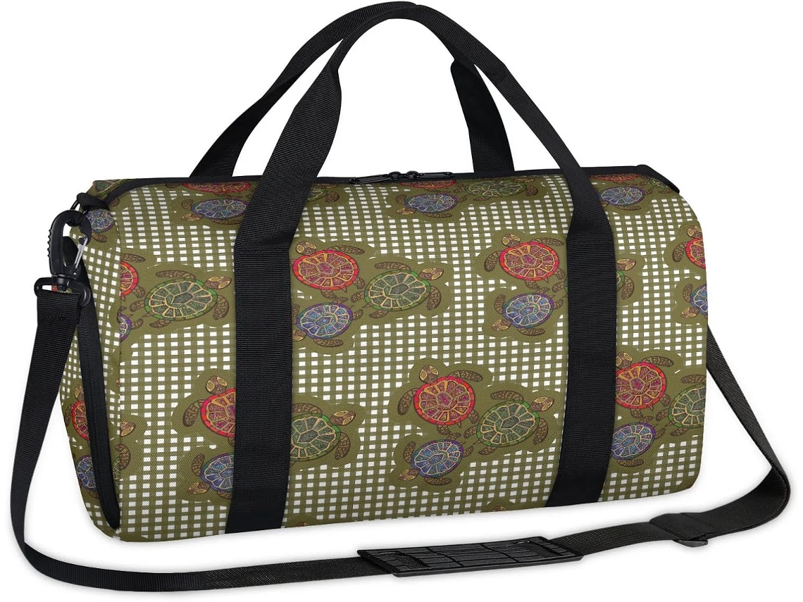 Bolsa Vintage Tartaruga 45 X 21 5 X 23 Cm Tecido Poliéste