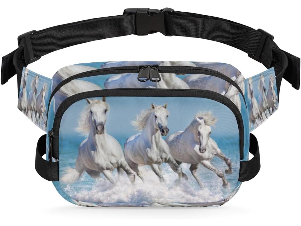 Pochete Ocean Run Horse para Mulheres 22,8 X 6,3 X 15,5 Cm Design Diy Pa impermeável