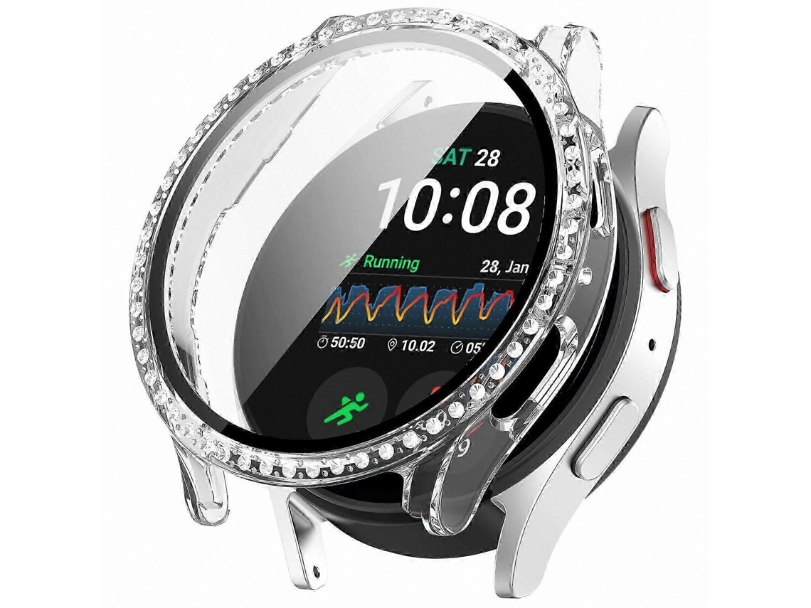 Capa Decorada com Strass e Vidro Temperado para Smartwatch 40 Mm GOKOCO