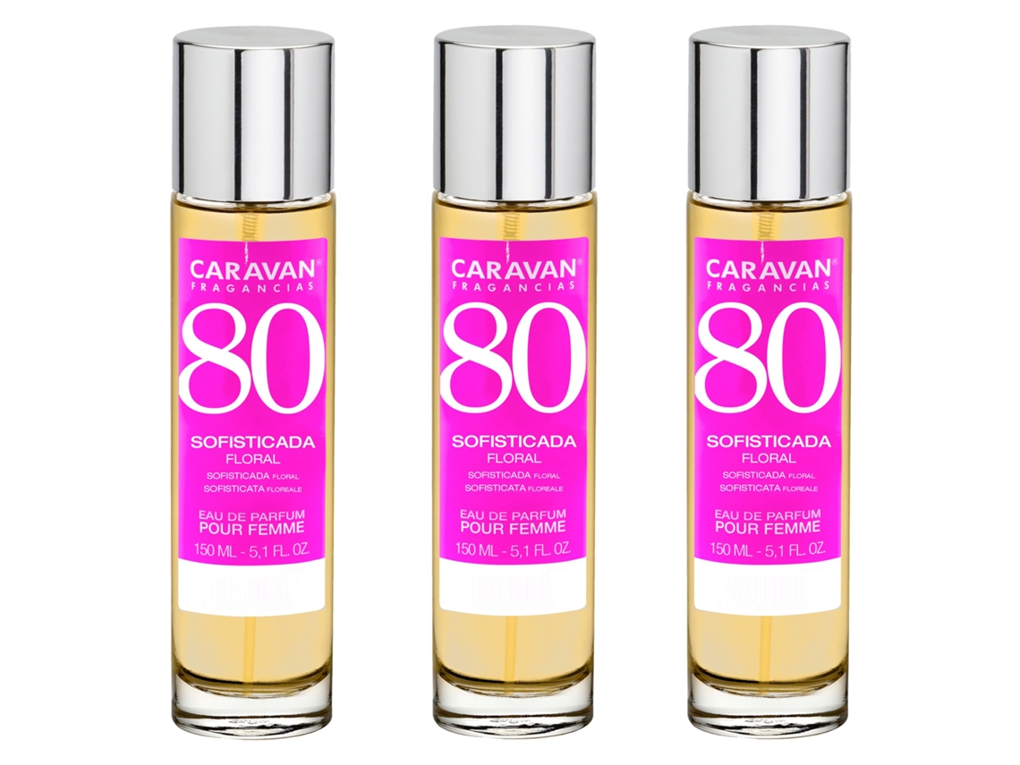 3X Perfume Feminino Nº80 150Ml CARAVAN