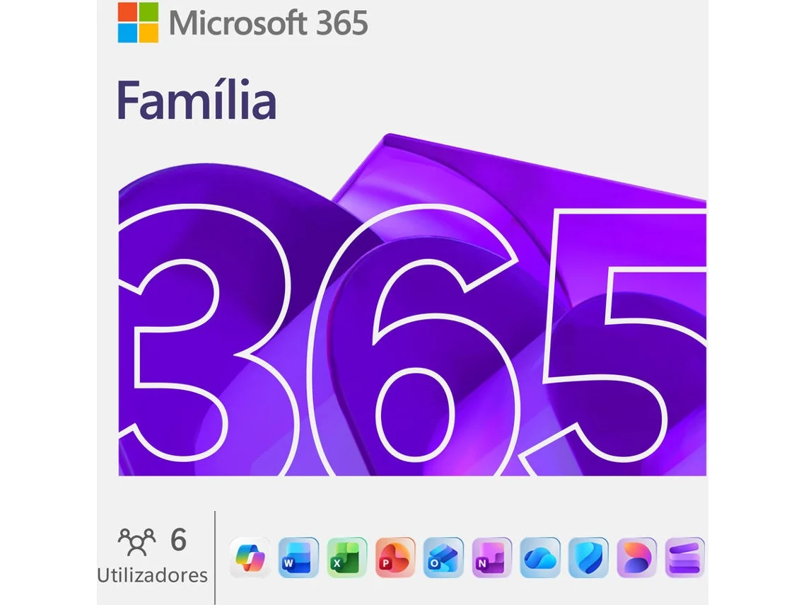 Software MICROSOFT 365 Familiar (6 Pessoas - PC, Mac, Tablet e Smartphone - 12 Meses - Formato Digital)