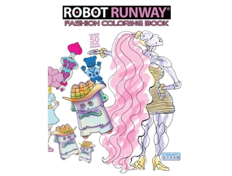 Livro Robot Runway Fashion Coloring Book de Justin J Countee (Inglês)