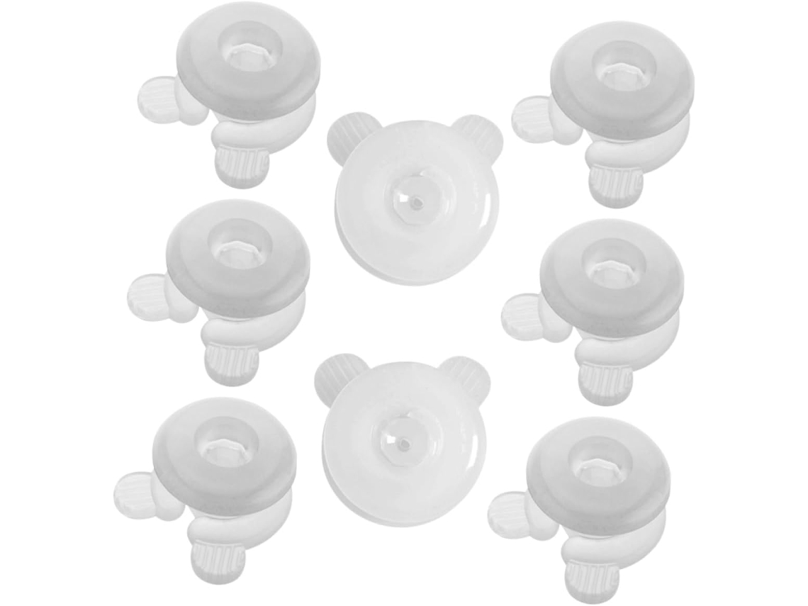 Alfinetes de plástico branco Ciieeo para edredom, fáceis de instalar e práticos, pacote com 8 pares para fixar as bordas do edredom.