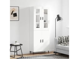 Vidaxl Armário Alto 69,5x34x180 Cm Derivados De Madeira Branco