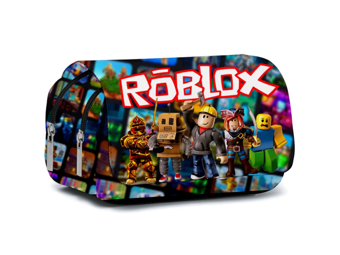 Estojo para Lápis, Grande Capacidade, Zíper Duplo, Desenho Animado AQUAFORGE