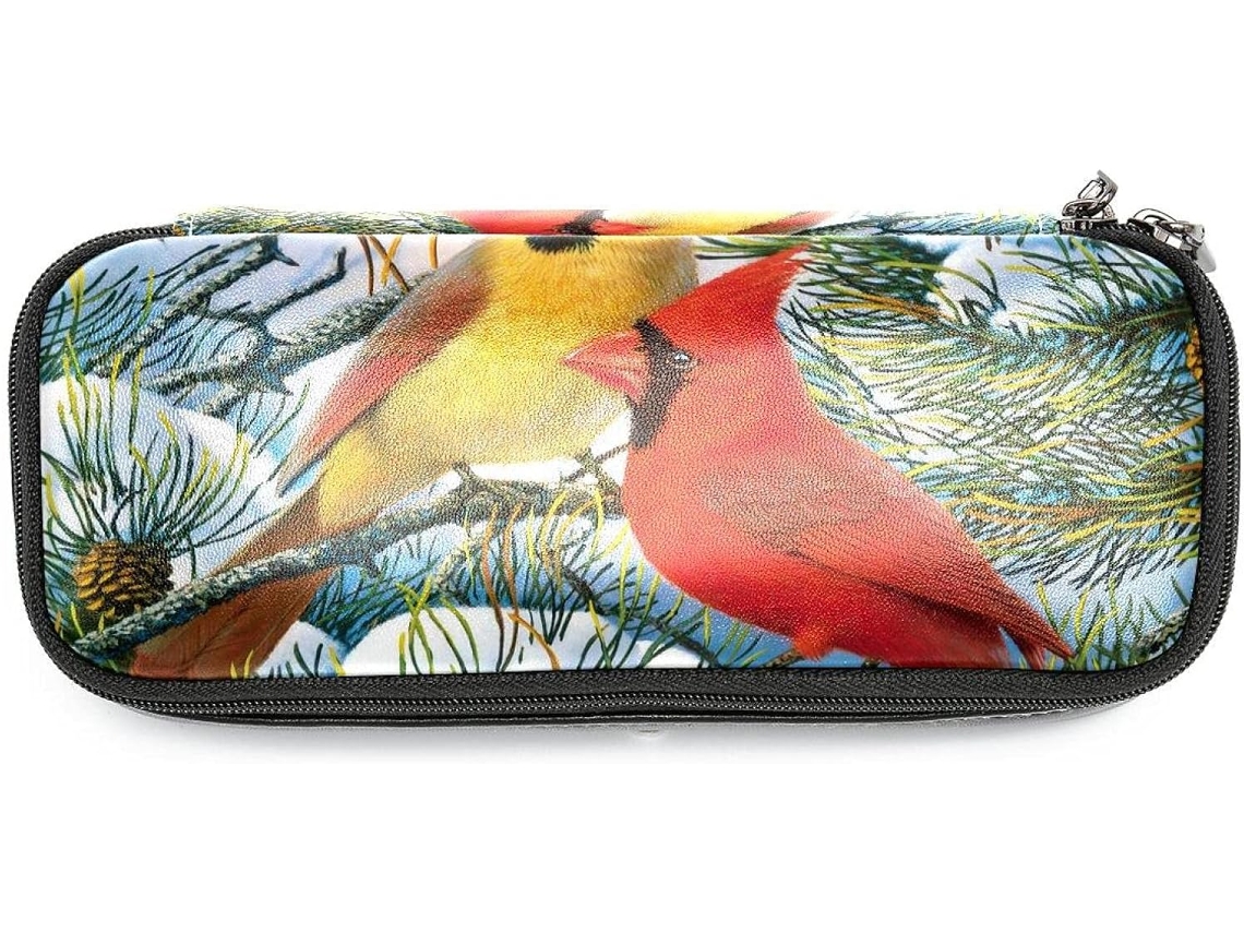 Organizador Escolar de Inverno Cardinals com Grande Capacidade para Lápis e Marcadores, Ideal para Mesa, Adultos