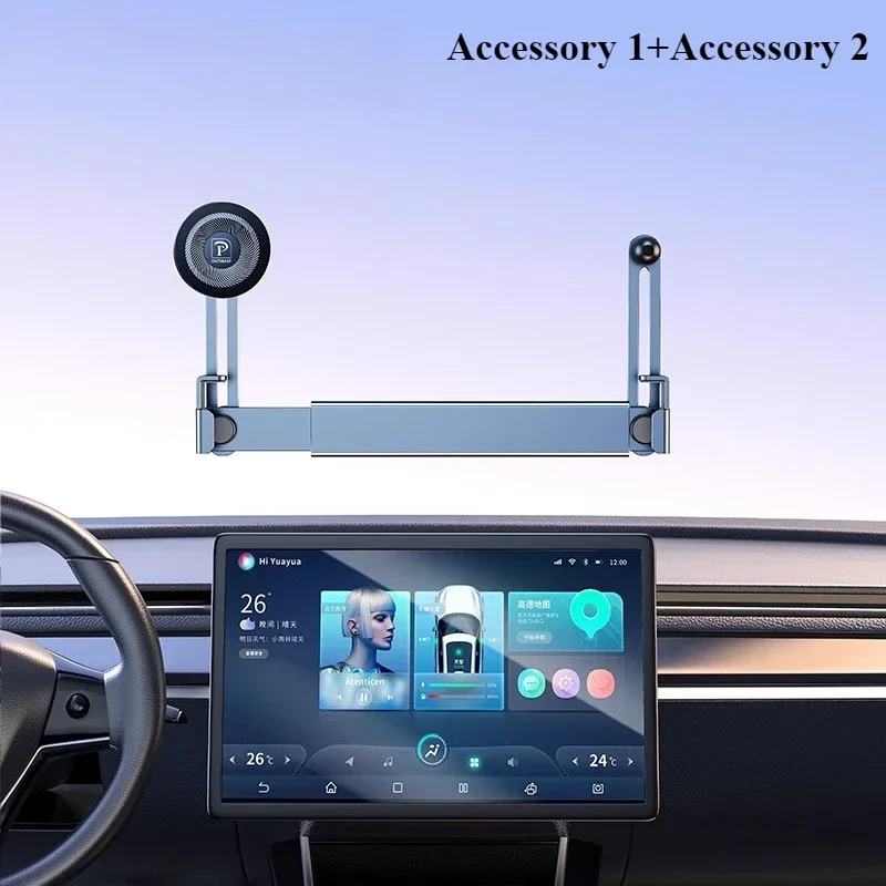 Suporte Metálico Hipacool De Dupla Posição Para Celular, Compatível Com Tesla Model 3 Highland Y Combination 1.