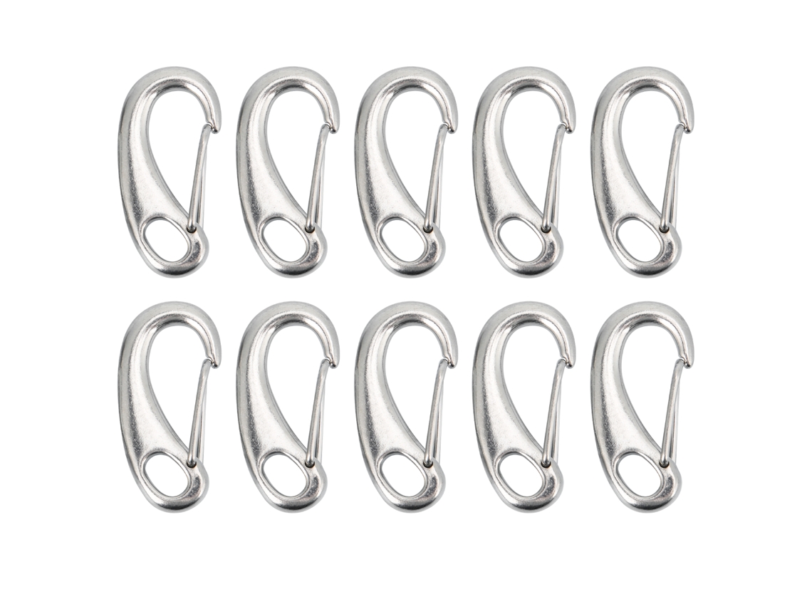Gancho de Mola Aço Inox para Bandeiras 30mm 10pcs