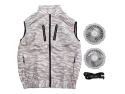 Coleteira Ventiladora Usb Branca Desmontável Verão Camuflagem Branco