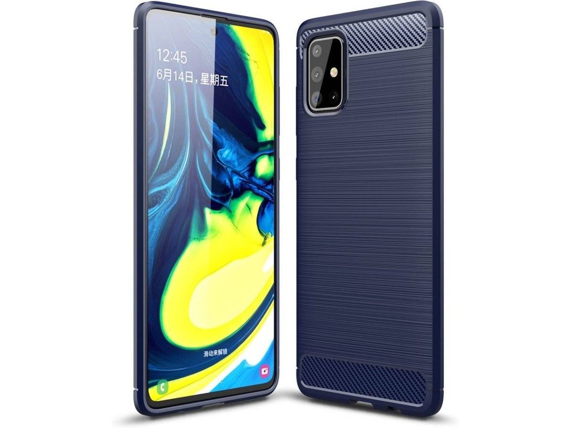 Capa + Película Samsung Galaxy A71 HFS-HOUSE Carbone Azul
