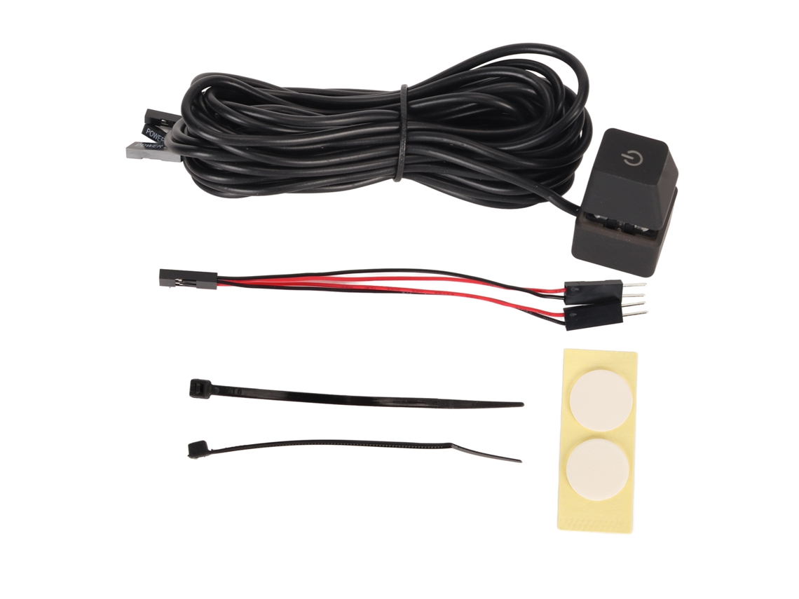 Aetheria interruptor de Energia para Pc com Botão Azul Mecânico e Iluminação, Plug And Play, Cabo 13.1ft