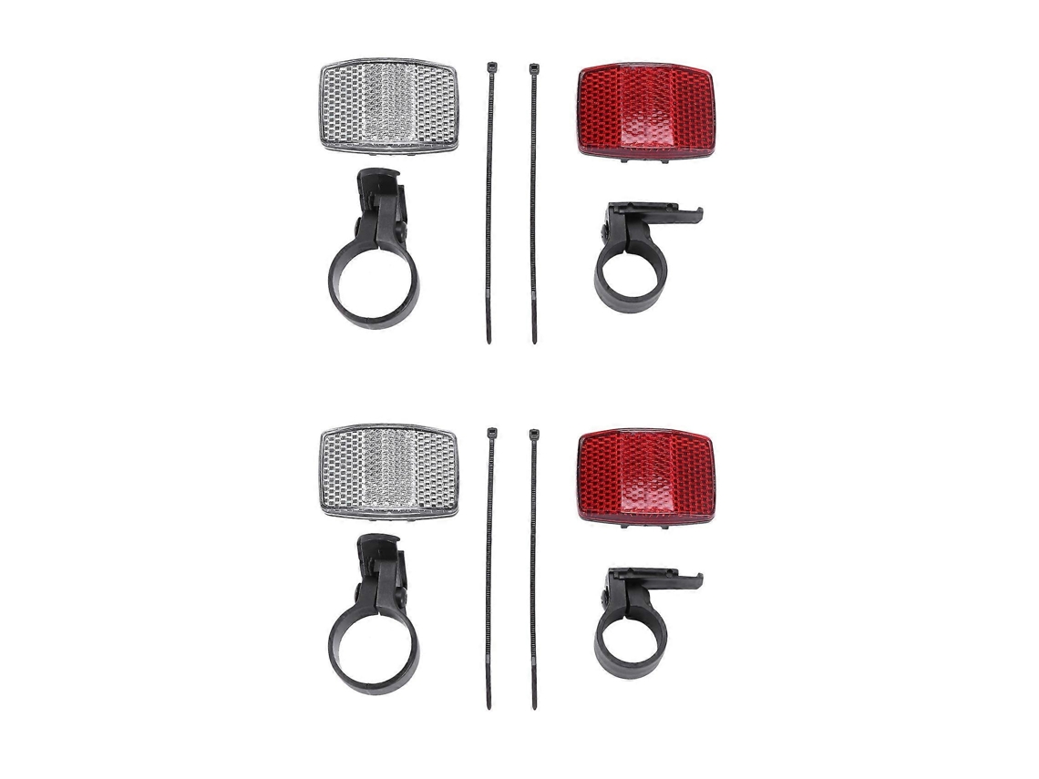 Lurelia Pares De Refletores De Luz Para Bicicleta, Dianteiro E Traseiro, Para Guidão E Canote Do Selim