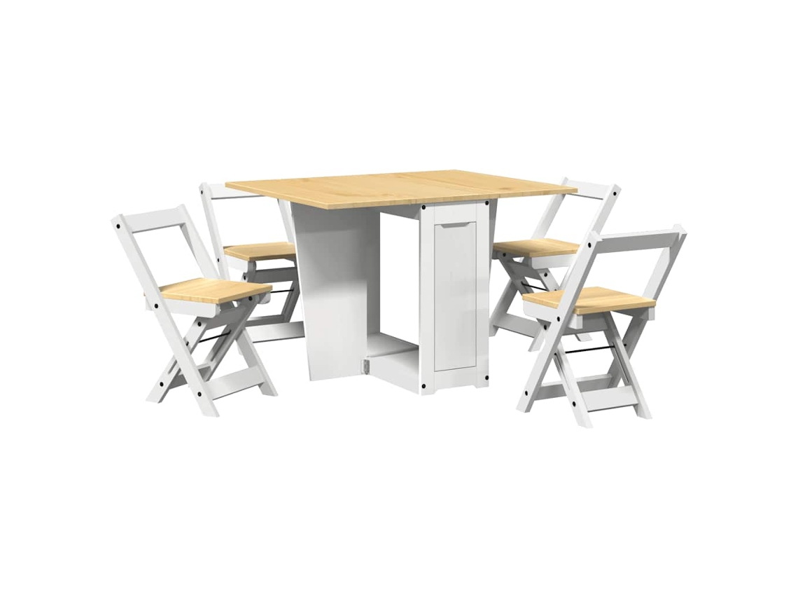 Dining Set, Dining Sets Vidaxl Branco Madeira De Pinho