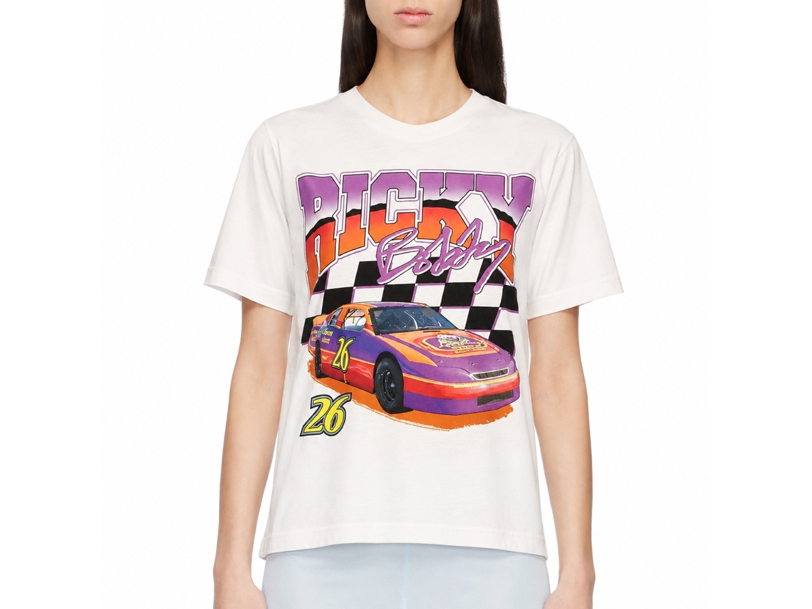 Rockinstone Talladega Nights Movie Ricky Racer White Adult T-shirt Size:s