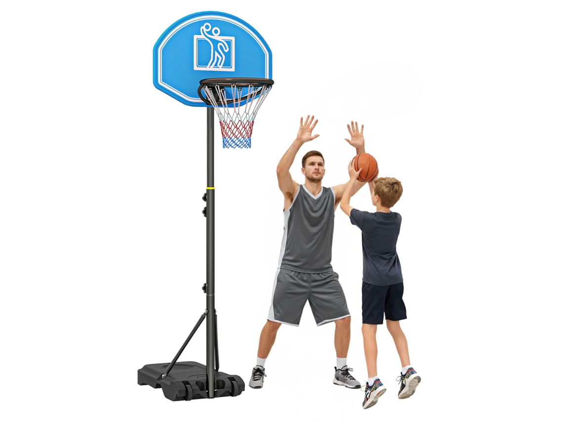Cesta De Basquete Externa Altura Ajustável (com Rodas E Base Preenchível) + Eoocoo