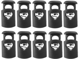 Trava De Cabo De Mola De Plástico Preto, Pacote Com 10 Unidades, Travas De Cabo Ajustáveis.