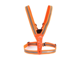 Colete refletivo led para corrida com 3 modos de iluminação proteção 360° seguro laranja vermelho S/MARCA