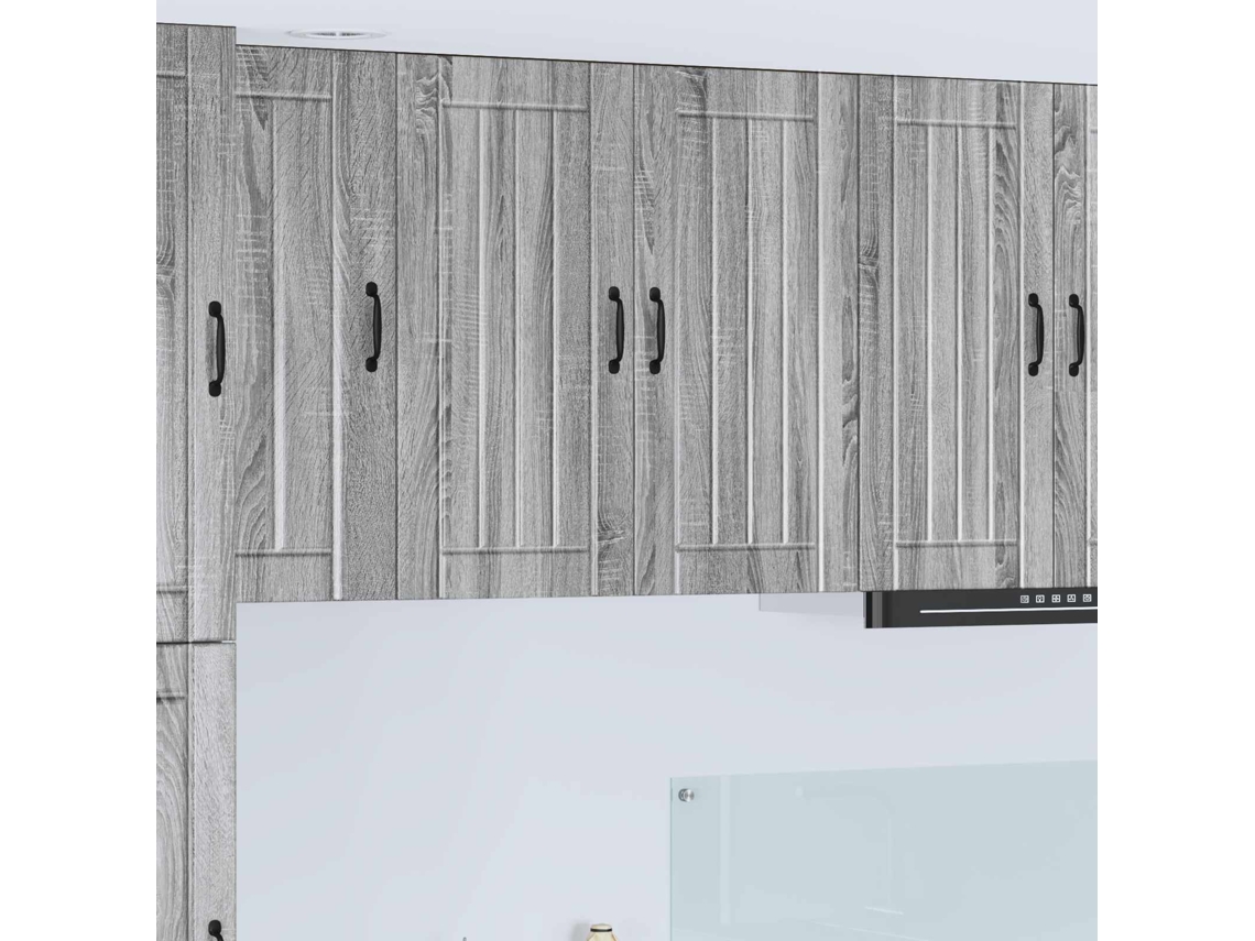 Vidaxl Armário De Parede Lucca Sonoma Cinzento 80 X 31 X 80 Cm