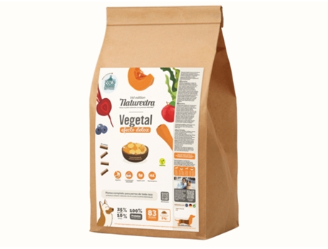 Ração Seca Cão NATUREXTRA Vegetal 5Kg .