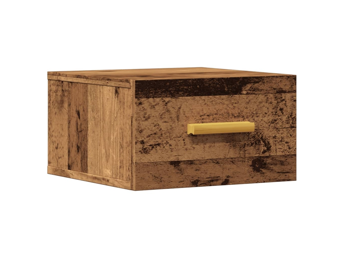 Mesa de Cabeceira de Parede em Cor Madeira Velha MAISON EXCLUSIVE 35x35x20 cm
