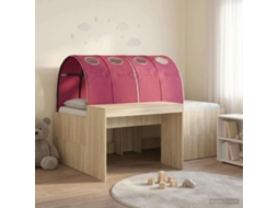 Vidaxl Cama Com Túnel 3 Unid. Carvalho Sonoma E Vermelho