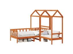 Vidaxl Conjunto De Cama Day 3 Pcs Castanho Cera