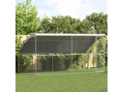 Vidaxl Canil De Cachorro 2 Unid. Prateado 4 X 2 X 2 M Aço Galvanizado