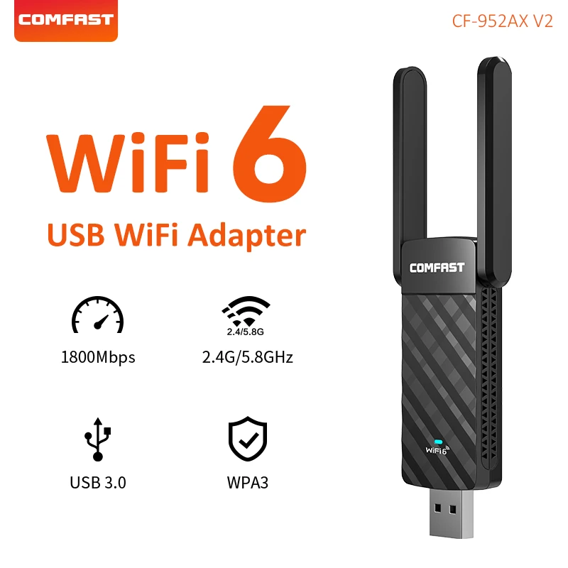 (ax3000) Adaptador Usb Wifi 6, Placa De Rede Sem Fio, Dongle Wifi 7, Wifi 5