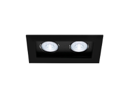 Suporte 2X Beta R5 Retângulo Preto Mr16 Gu10/Gu5.3 BRAYTRON