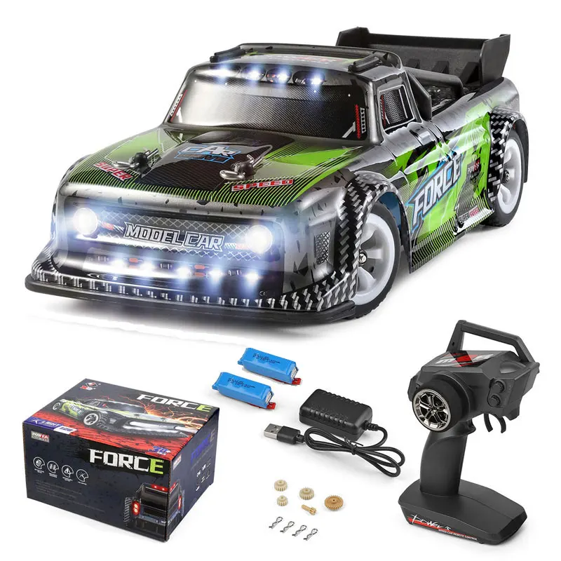 (2 Pilhas) Carro De Drift Off-road Com Controle Remoto 2.4g, 30 Km/h, Chassi De Metal, Tração Nas Quatro Rodas De Alta Velocidade