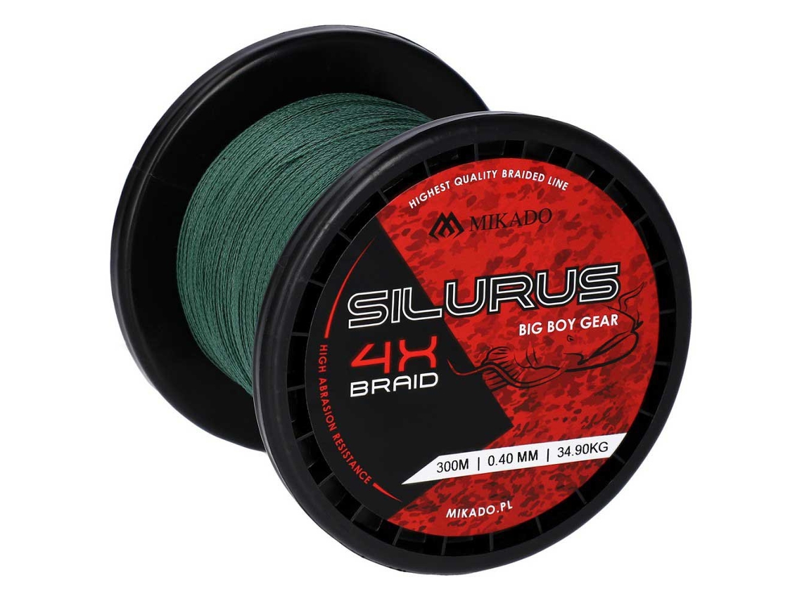 Linha Trançada Silurus 4X 300 M Verde 0.400 Mmmikado