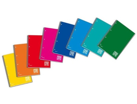 BLASETTI Caderno One Color e Bloco A4 60 Folhas Multicolorido