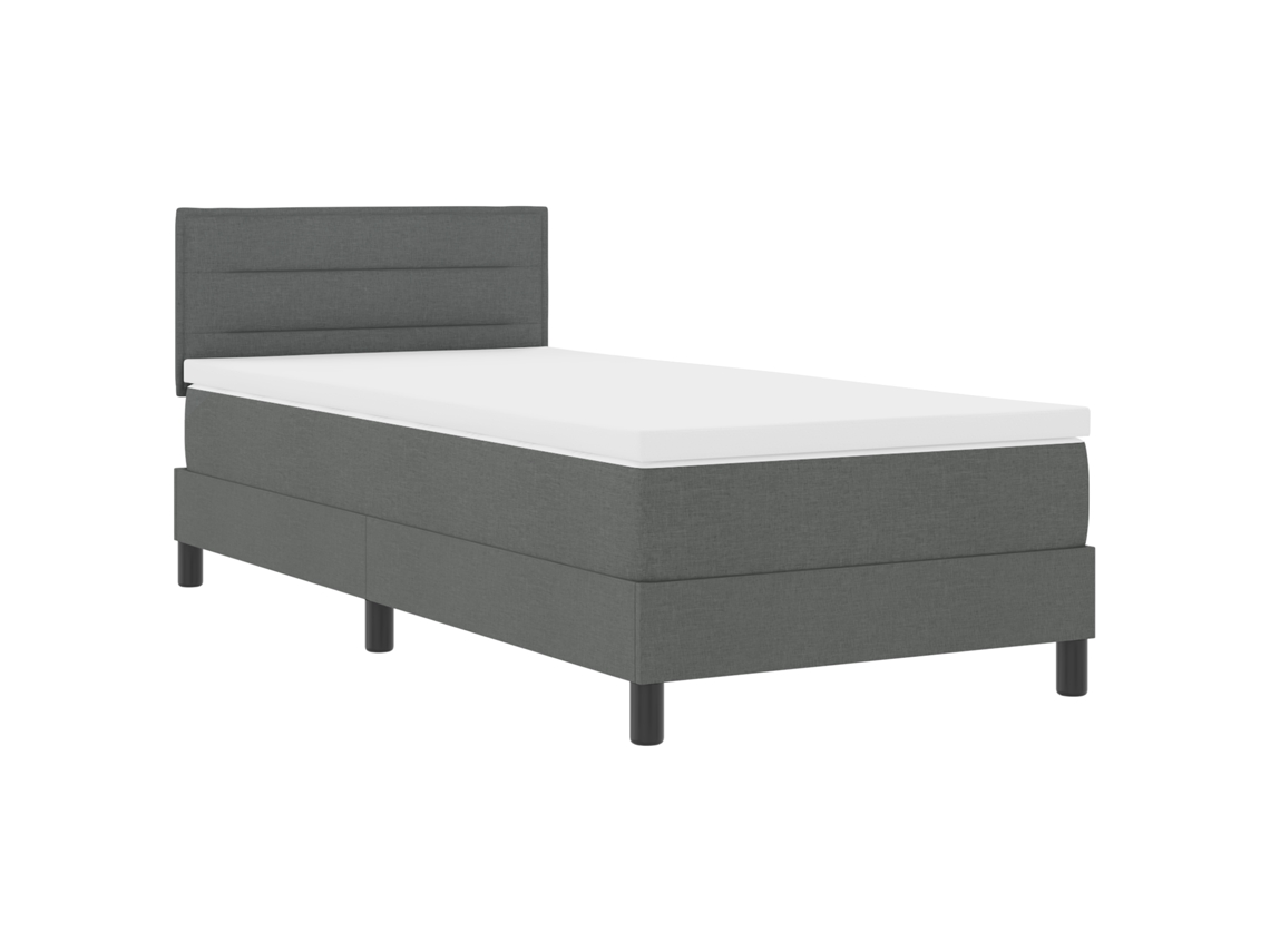 Conjunto 1 Cama Box Vidaxl Cinzento Tecido (90 X 190 Cm)