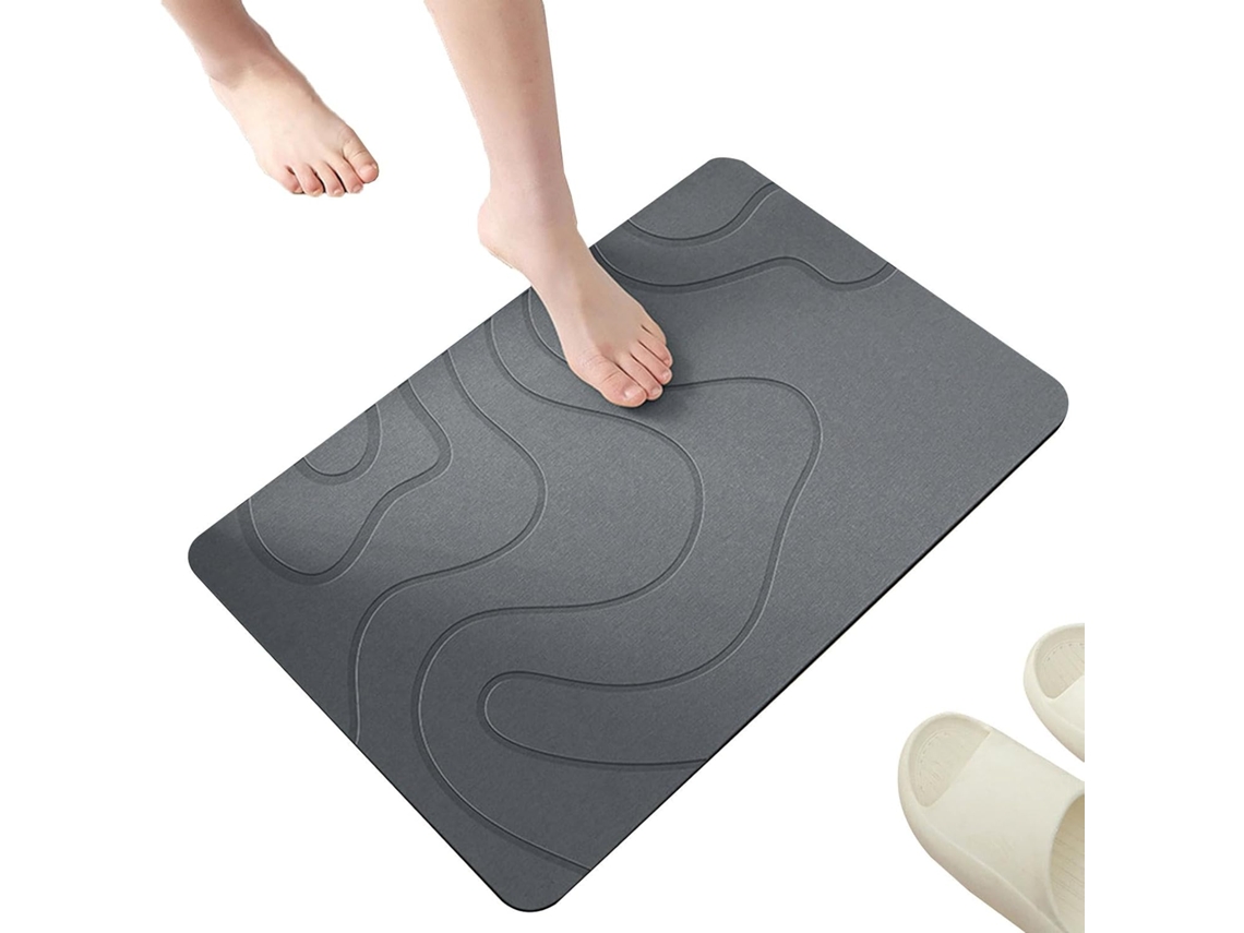 Tapete De Pedra Absorvente Para Banheiro, Tapete De Pedra De Secagem Rápida, Tapete Antiderrapante Para Banheiro,