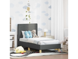 Vidaxl Estrutura de Cama para Criança com Cabeceira Cinza Escuro