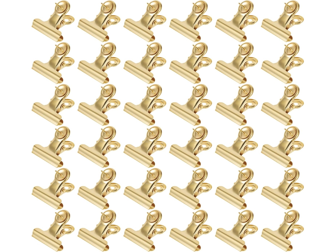 Conjunto De 50 Tachinhas Douradas Com Clips Para Painel Perfurado