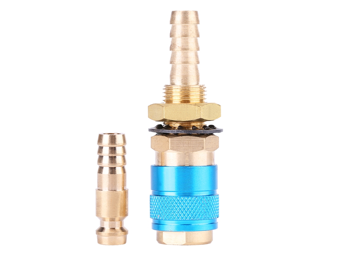 Conector Rápido De Mangueira E Adaptador Refrigerado Por Água Para Torcha De Soldagem Mig Tig (azul)