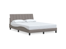 Maison Exclusive - Estrutura De Cama Sem Colchão Hanko 140x190 Cm Tecido Castanho-acinzentado