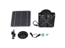 Ventoinha Solar 6,5 Polegadas 50w 12v para Canos Redondos