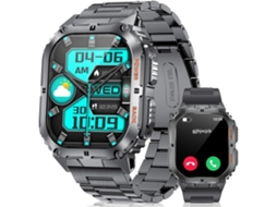 Smart Watch 1 96 Polegadas Amoled Rastreador De Fitness Pode Atender Chamadas Mais 100 Modos Exercício Monitor Frequência Cardíaca/sono Yunzii