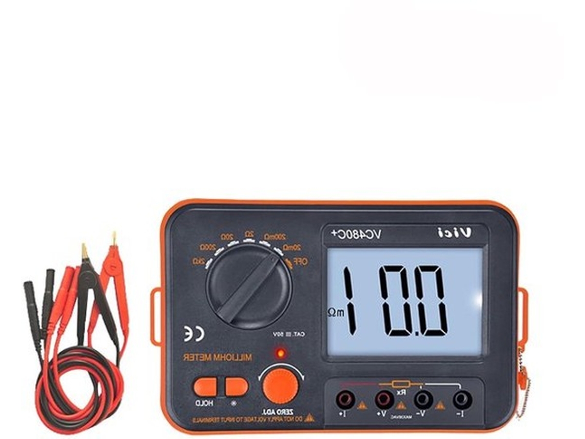 Aparato De Teste De Resistência À Isolação Digital Vc480c+ Com Display Lcd E Iluminação De Fundo